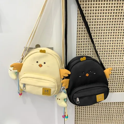 Borsa a Tracolla in Stile Giapponese Pulcino dei Cartoni Animati Nylon Custodia per Cellulare Scuola Piccola Borsa per Bambini Donna