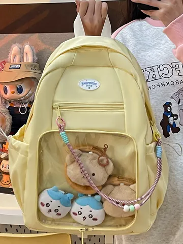 Zaino in Nylon Trasparente Ita Bag per Donne Ragazze Zaino Scolastico a Grande Capacità Stile Lolita Carino Borsa da Viaggio per Studenti