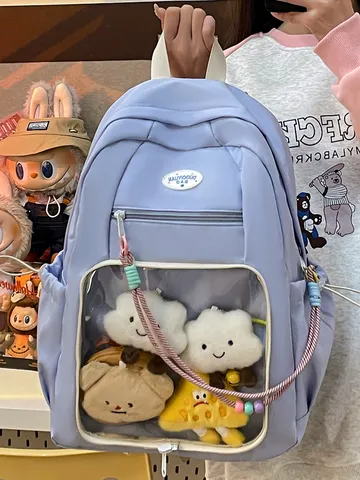 Zaino in Nylon Trasparente Ita Bag per Donne Ragazze Zaino Scolastico a Grande Capacità Stile Lolita Carino Borsa da Viaggio per Studenti