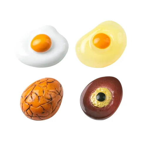 Miniatuur Simulatie Ei Voedsel Spel Hars Ambachten Cartoon Decoratieve Ornamenten Voor DIY Ambacht Bureau Tafel Landschap Deko Huis Keuken Decoratie Cadeau