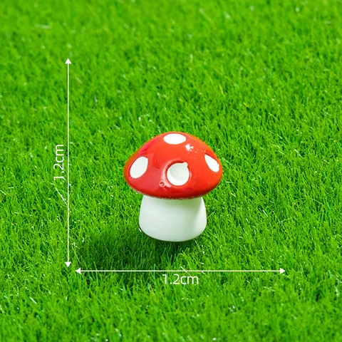 Mini Harz Pilz Ornamente Süße Mikrolandschaft Figur Bunte Pflanze Dekor Für Feengarten Terrarium DIY Handwerk