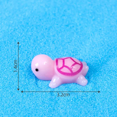 Mini Figurine de Tortue de Mer en Résine Accessoires de Micro Paysage de Dessin Animé Ornement de Voiture de Bureau