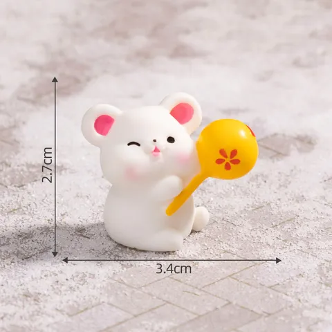 Micro Landscape Chinese Zodiac New Year Market Resin Ornaments Dollhouse DIY Decoration Car Miniature Figurine Craft