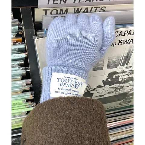 Trendige Winter Wollhandschuhe Rippenstrick Touchscreen Warme Fahrradhandschuhe Einfarbig Stoffetikett Fingerhandschuhe Für Damen