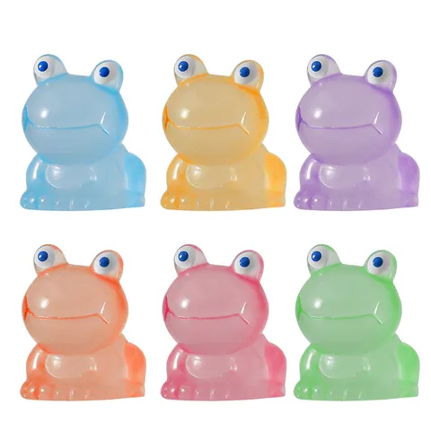 Mikrolandschaft Leuchtend Harz Kleine Frosch Ornamente Im Dunkeln Leuchten Desktop Dekor Miniatur Tier Figur Handwerk
