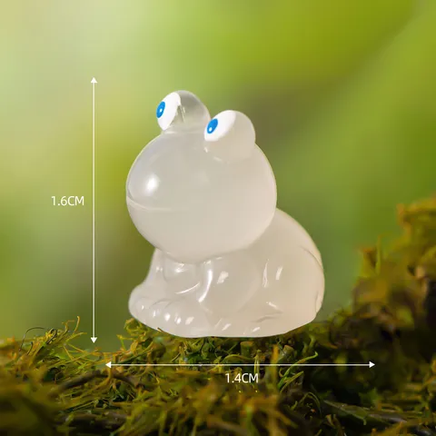 Mikrolandschaft Leuchtend Harz Kleine Frosch Ornamente Im Dunkeln Leuchten Desktop Dekor Miniatur Tier Figur Handwerk