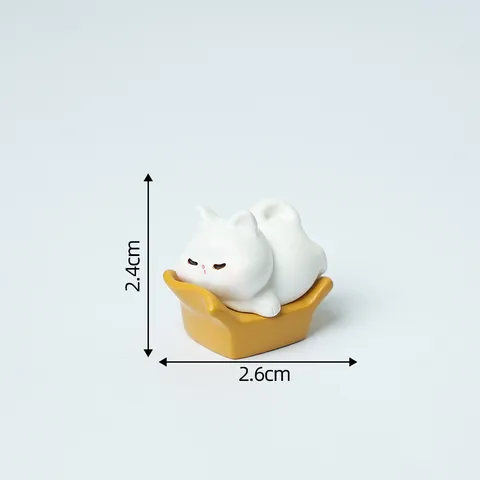 Micro Paesaggio Mini Resina Gatto Statuetta Carino Cartone Animato Animale Casa delle Bambole DIY Accessori Decorativi Scrivania Auto Ornamento