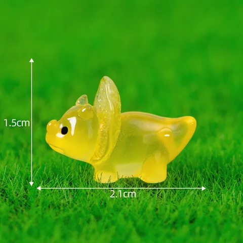 Figurines de Dinosaure en Résine Lumineuse Miniature Ornements de Micro Paysage pour Jardin Mousse Terrarium Décoration DIY