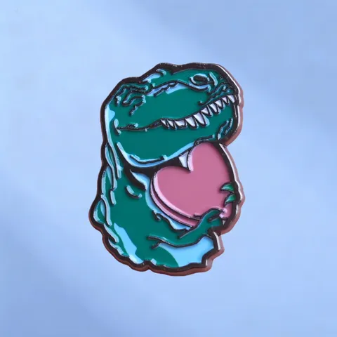 Süße Cartoon Dinosaurier Herz Brosche Legierung Emaille Pin Grüne Dino Abzeichen Geschenk Für Rucksack Kleidung Deko Damen Teenager