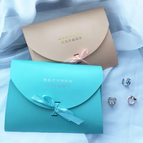 Elegant Paper Gift Box With Packaging Bag Classic Vintage Floral Pattern Envelope Style Box For Wedding Party Favor Festival Gift Wrap
