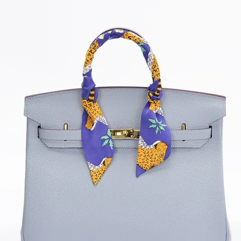 Foulard a Nastro in Raso con Stampa a Cuore Per Avvolgere il Manico della Borsa Fascia Twilly Foulard da Donna Accessorio