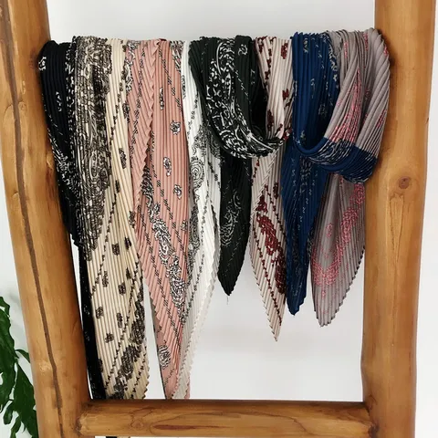 Women Fashion Satin Scarf Square Silk Feel Hair Scarf Paisley Leopard Geometric Printed Neck Scarf Daily Accessory