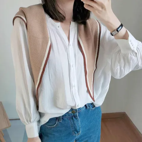 Bufanda Triangular de Punto Estilo Coreano para Mujer Otoño Invierno Chal de Rayas Estampado Versátil Capa Pequeña