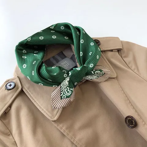 Elegante Pañuelo Cuadrado de Seda Genuina para Mujer Retro Estampado Floral Geométrico Paisley Protección de Cuello Bufanda Decorativa Regalo Bandana de Seda