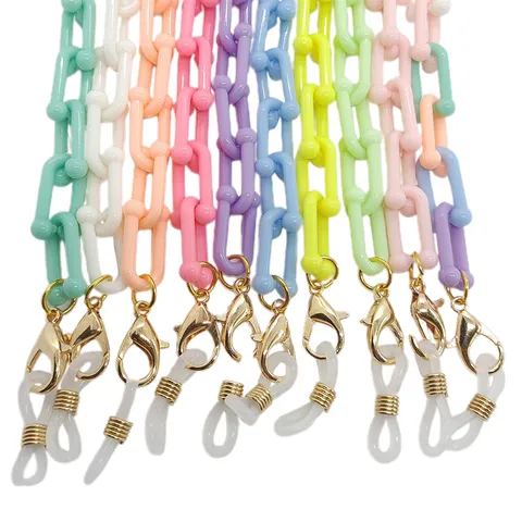 Catena per Occhiali in Acrilico Colore Caramella Catena per Mascherina Anti-Smarrimento Donna Cinturino Occhiali da Sole Street