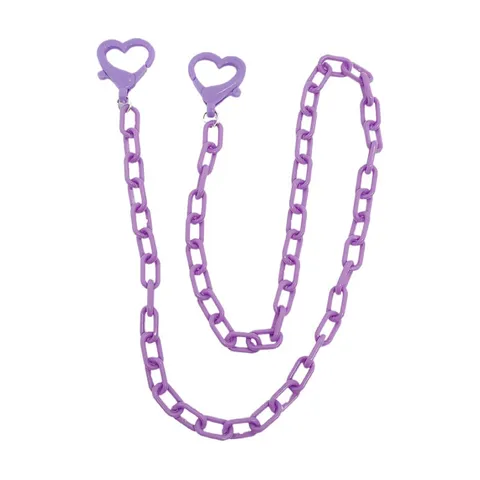 Catenella per Occhiali in Acrilico con Chiusura a Cuore Cordino per Mascherina Anti-smarrimento per Bambini Donna Catena a Maglie in Plastica