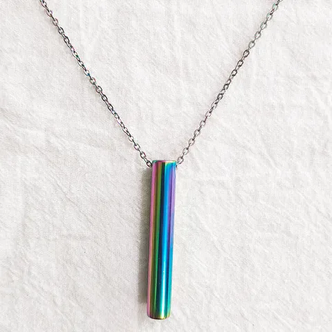 Collana per la Respirazione Consapevole Pendente Fischietto in Acciaio Inossidabile Meditazione Sollievo dallo Stress Catena a Maglie Gioielli