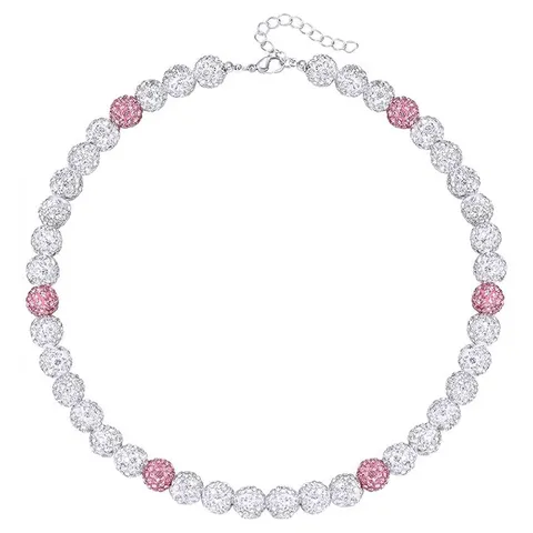 Collana Baseball in Argilla con Strass Hip Hop per Uomo Donna Colorata Scintillante Pave Disco Ball Gioielli Sportivi Regalo Collana Bracciale