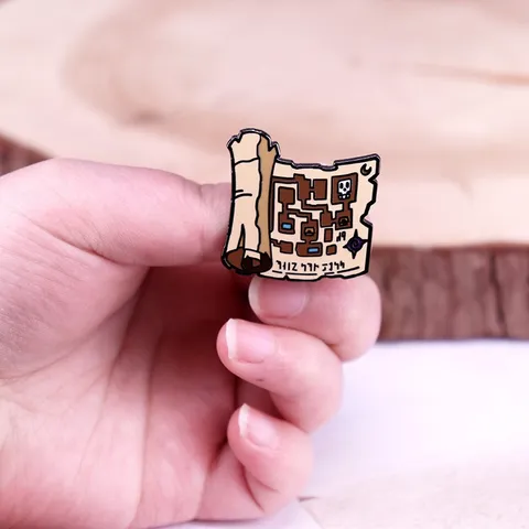 Broche en Émail Carte au Trésor Vintage Crâne Labyrinthe Parchemin Pin Badge de Vêtement Bijoux Accessoire Rétro