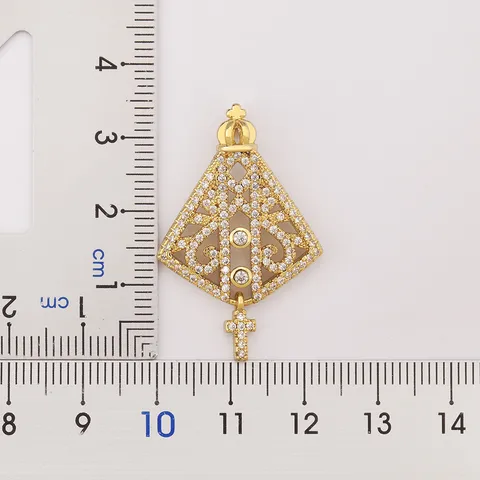 Fashion Copper Gold Plated Cross Pendant Necklace Hollow Geometric Designer Chain Necklace Cubic Zirconia Hypoallergenic Jewelry Gift For Unisex