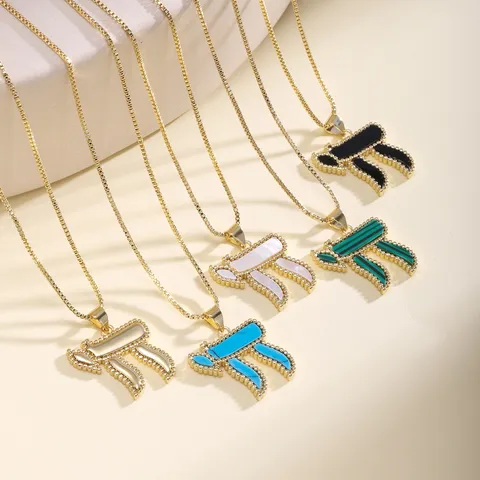 Hebrew Chai Symbol Necklace Brass 18K Gold Plated Zirconia Pendant Good Luck Niche Jewelry Women Adjustable Box Chain Necklace Gift