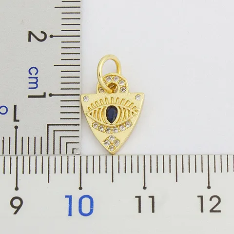 18K Gold Plated Copper Evil Eye Pendant Necklace For Women Zirconia Hollow Out Teardrop Lucky Protection Charm Necklaces Jewelry