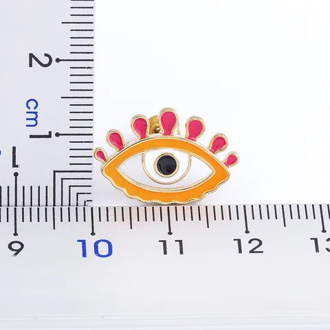 Colorful Evil Eye Stud Earrings For Women 18K Gold Plated Copper Zirconia Enamel Devil Eye Minimalist Creative Jewelry Gift