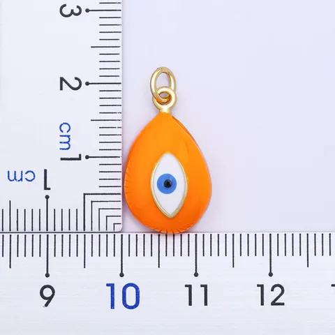 18K Goud Vergulde Koperen Boze Oog Hanger Ketting Voor Dames Heren Oliedruppel Traanvorm Zirconia Sieraden Cadeau