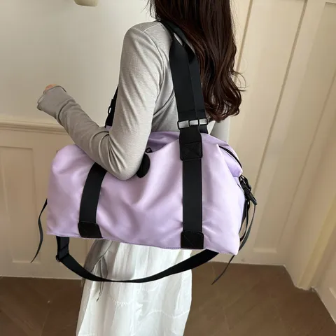 Large Capacity Casual Travel Bag Waterproof Nylon Lightweight Handbag Shoulder Crossbody Bag For Fitness Sports Daily Use