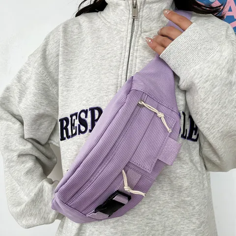Japanische Harajuku Retro Freizeit Oxford Gewebe Brusttasche Damen Student Frische Umhängetasche Einfache Einfarbige Gürteltasche