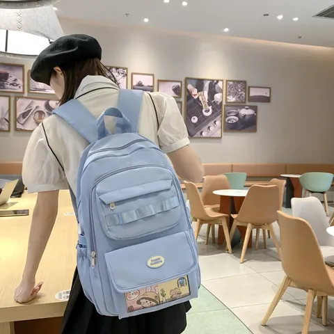 Zaino da Scuola di Grande Capacità Stile Ins Foresta per Studenti Trasparente Ita-bag Impermeabile in Nylon Zaino da Viaggio Quotidiano per Coppia