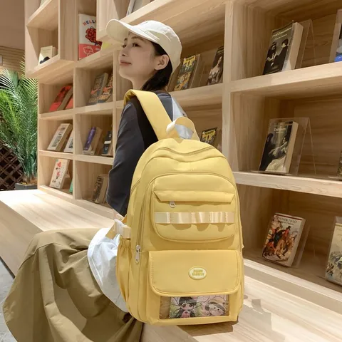 Zaino da Scuola di Grande Capacità Stile Ins Foresta per Studenti Trasparente Ita-bag Impermeabile in Nylon Zaino da Viaggio Quotidiano per Coppia