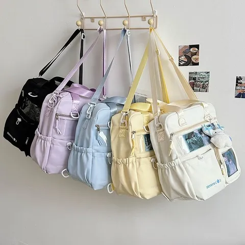 Grande Capacità Finestra Trasparente Ita Bag Carino Cartone Animato Studente Zaino Scolastico Multifunzionale Viaggio Casual Zaino