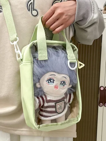 Japanese Ins Style Ita Bag For Doll Transparent PVC Crossbody Bag Cute Anime Display Shoulder Bag For Women Girls