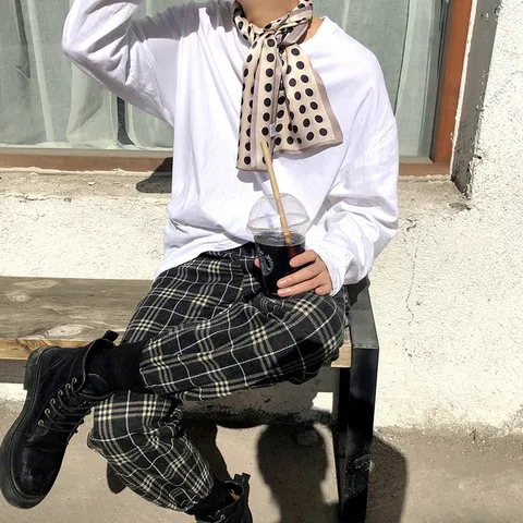 Französischer Polka Dot Seidenschal Maulbeerseide Langer Streifen Schal Band Dekorativer Halsschal Für Damen