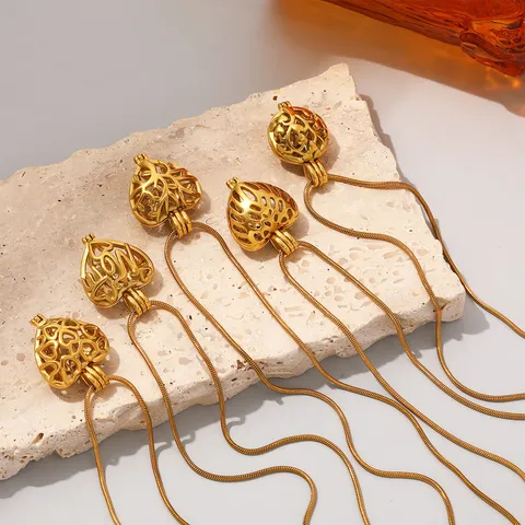 Edelstahl Herz Anhänger Halskette Für Damen Öffenbare Hohl Medaillon Schlüsselbeinkette Personalisierter Mode Schmuck Geschenk