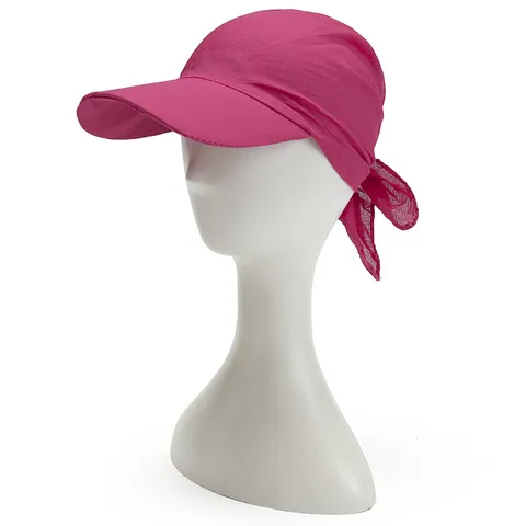 Women Cotton Sun Hat With Bow Tie Ribbon Summer Beach Foldable Sun Protection Baseball Cap Scarf Hat For Women
