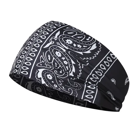 Paisley Printed Yoga Headband Elastic Sport Sweatband For Men Women Running Fitness Headwear Fashion Hair Band
