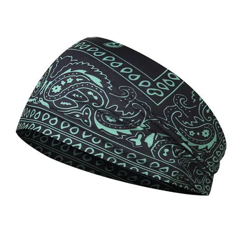 Paisley Printed Yoga Headband Elastic Sport Sweatband For Men Women Running Fitness Headwear Fashion Hair Band