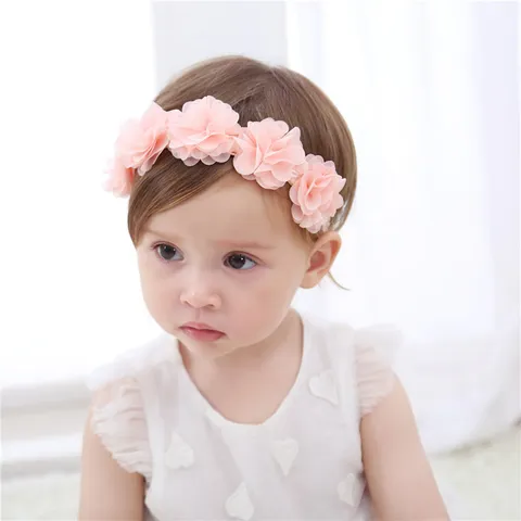 Baby Flower Headband Chiffon Floral Hair Band Cute Infant Hair Accessories For Kids Girls Daily Photography