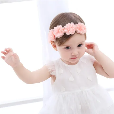 Baby Flower Headband Chiffon Floral Hair Band Cute Infant Hair Accessories For Kids Girls Daily Photography