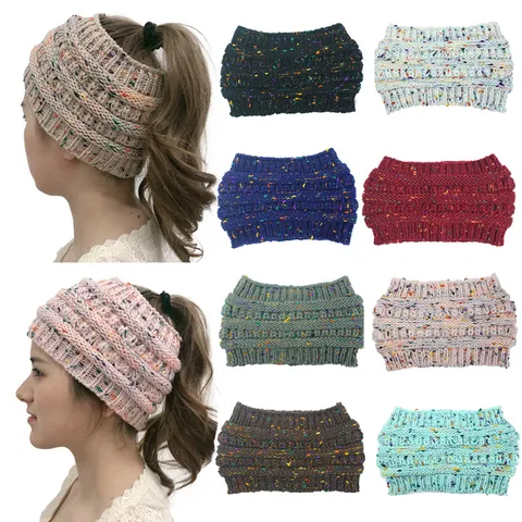 Fascia per Capelli in Lana Lavorata a Maglia Calda Invernale da Donna Tinta Unita Protezione Elastica per le Orecchie Accessori per Capelli Fascia Casual da Esterno