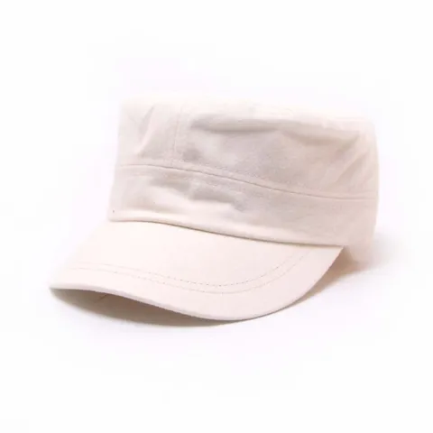 Men's Cotton Flat Top Cap Military Hat Summer Sun Protection Casual Adjustable Outdoor Sports Visor Cadet Cap