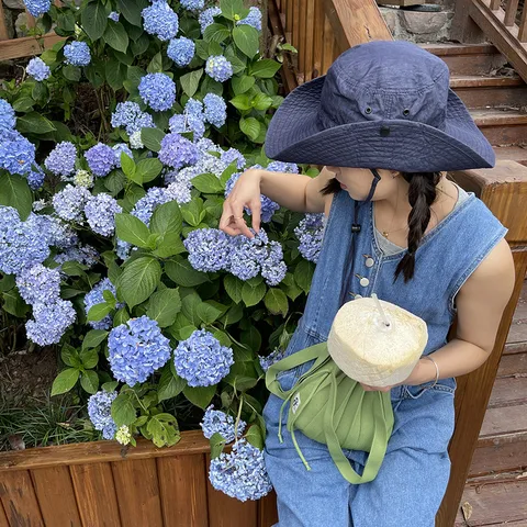Damen Koreanischer Stil Falten Gestrickte Schultertasche Sommer Faltbare Gewebte Tote Lässig Einfarbig Tragbare Hobo Tasche