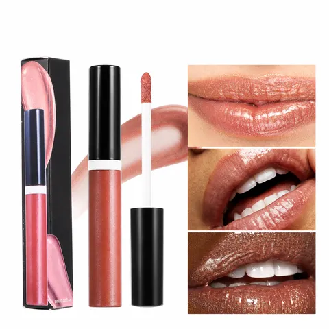 Handaiyan Shimmer Pearl Liquid Lip Gloss Moisturizing Long Lasting Glossy Lipstick Lip Tint Makeup Women