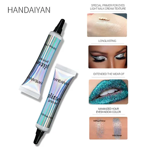 Primer με Γκλίτερ Πρόσωπο Μاتي Χείλη Μακιγιάζ Υγρό Highlighter Shimmer Gel Illuminator Μακράς Διαρκείας Καλλυντική Βάση