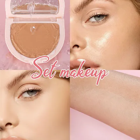 Waterproof Oil Control Long Lasting Pressed Powder Matte Face Setting Concealer Compact Makeup Powder For Women