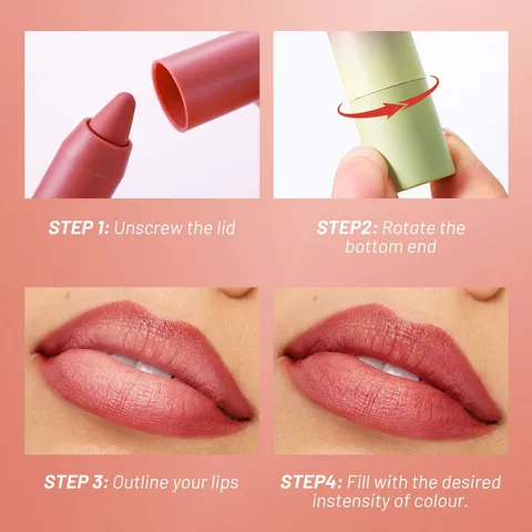 Waterproof Matte Crayon Lipstick Lip Liner Pencil Long Lasting Smooth Pigmented Natural Makeup Women Cosmetic