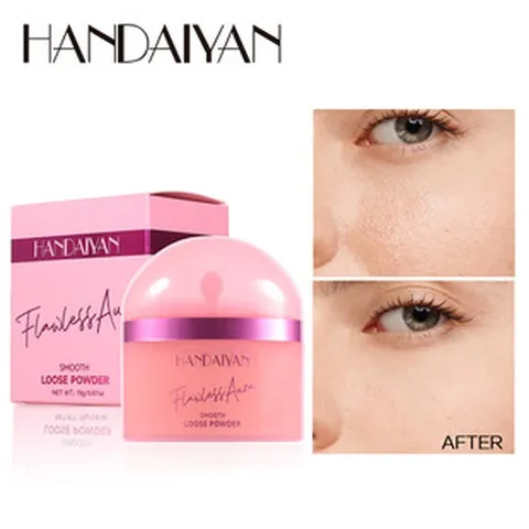 Handaiyan Waterproof Oil Control Matte Setting Loose Powder Smooth Face Makeup Powder With Soft Puff
