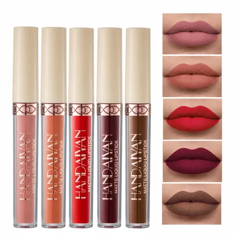 Handaiyan Matte Liquid Lipstick Waterproof Velvet Lip Gloss Long Lasting Non-Stick Cup Cosmetic Makeup For Women